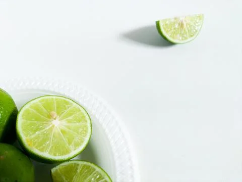 Lime on white background Stock Photos