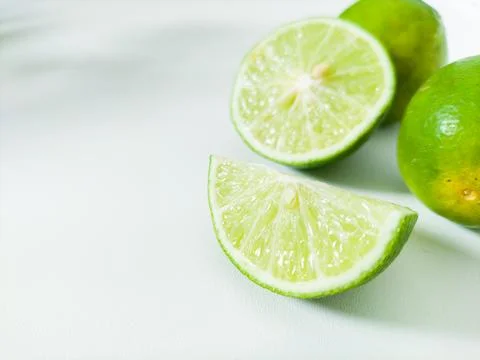 Lime on white background Stock Photos