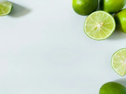 Lime on white background Stock Photos
