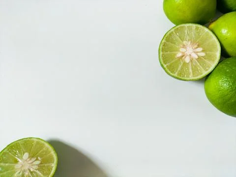 Lime on white background Stock Photos