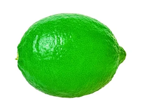 Lime on a white isolated background Stock Photos