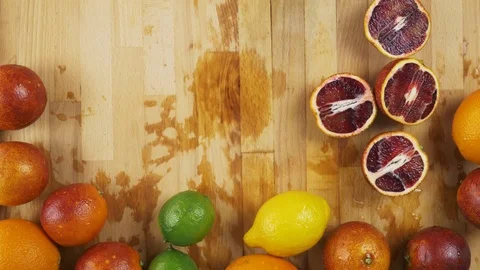 Lime on a Wooden Table Stock Footage 78487087