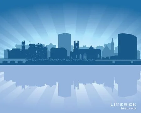 Limerick, ireland skyline Stock Illustration
