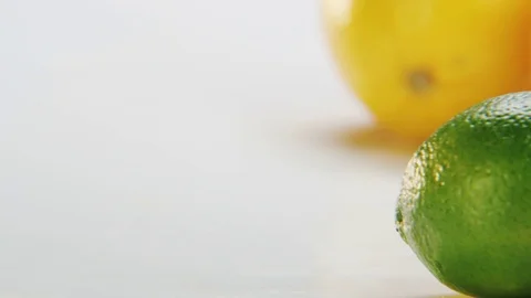 Limes and Oranges. Camera Moving From Left to Right Stock Footage 70683745