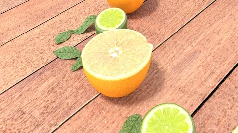Limes And Oranges 스톡 동영상 90950961