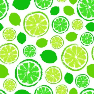 Limes Background Painted Pattern Illustrazione stock