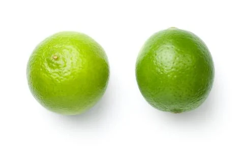 Limes Isolated On White Background Stock Photos