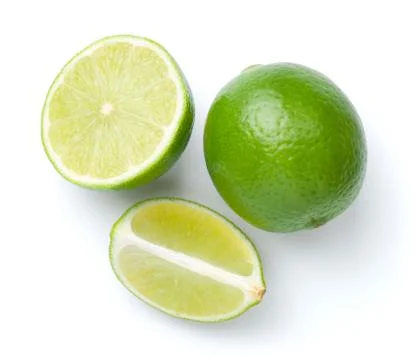 Limes Isolated On White Background Stock Photos