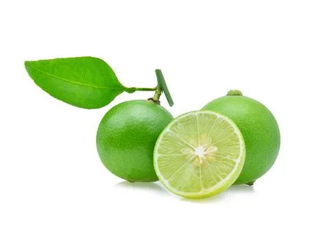 Limes isolated on white Foto stock