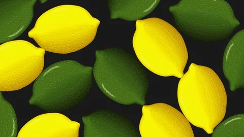Limes &amp; Lemons 4K 60fps Background Stock Footage 111538488