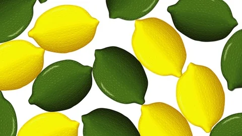 Limes &amp; Lemons 4K 60fps Background Stock Footage 111538512
