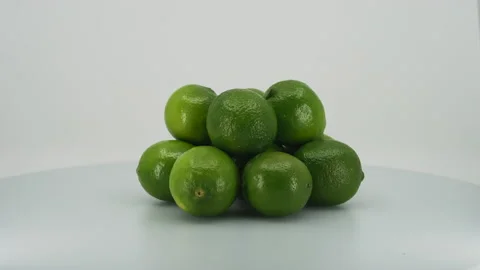 Limes on the turntable Stock Footage 168732641