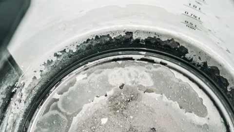 Limescale at the bottom of kettle Stock Footage 168627793