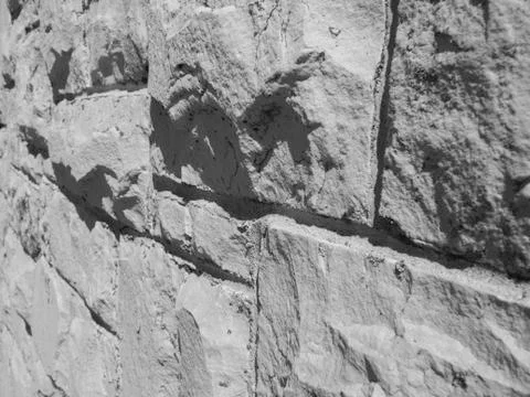 Limestone Block Shadows Stock Photos