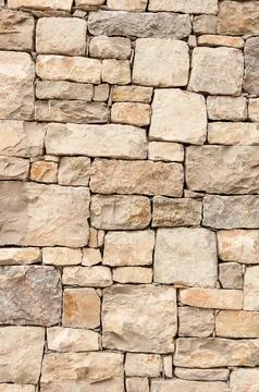 Limestone block wall Stock Photos