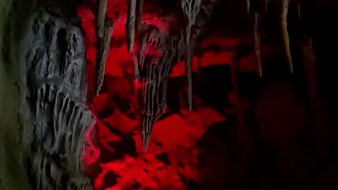 Limestone cave with stalagmites Stock Footage 252723119