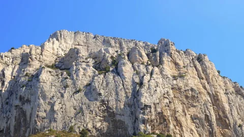 Limestone cliff of the Calanque de Sugiton in Marseille, France Stock Footage 171992836