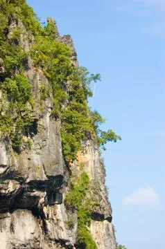 Limestone cliff Stock Photos