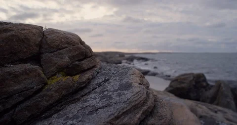 Limestone cliffs by the ocean. Stock Footage 106119656