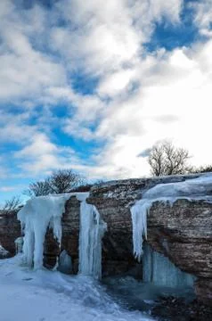 Limestone cliffs Stock Photos