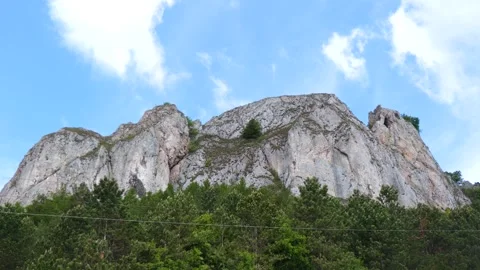 Limestone Cliffs of Vrsatec in Slovakia Stock-Footage 343628260
