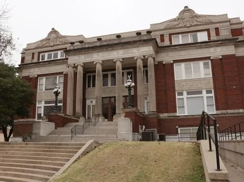 Limestone County Courthouse Located in Downtown Groesbeck TX Stock Photos