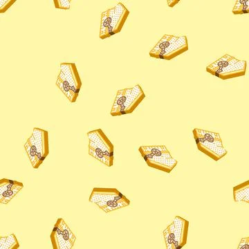 Limestone crusher cement production isometric icon seamless pattern Illustrazione stock