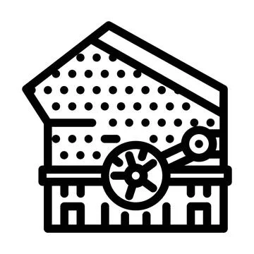 Limestone crusher cement production line icon vector illustration Stock Illustration