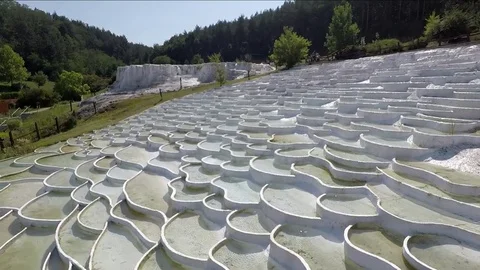 Limestone formation - Egerszalok Stock Footage 79328040