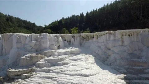 Limestone formation - Egerszalok Stock Footage 79328082