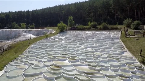 Limestone formation - Egerszalok Stock Footage 79328086
