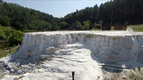 Limestone formation - Egerszalok Stock Footage 79328089