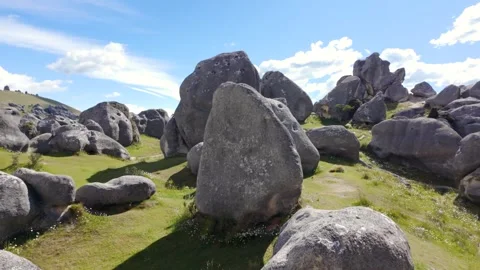 Limestone formations at Castle Hill Stock Footage 328655856