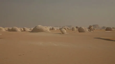 Limestone formations (White Desert, Egypt) Stock Footage 36143842