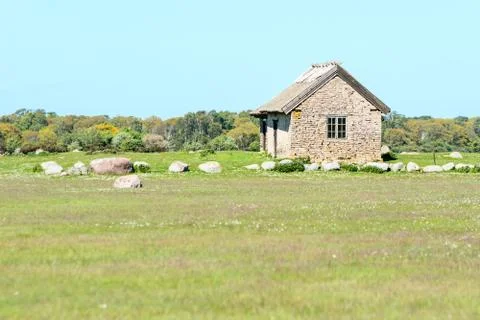 Limestone house Stock Photos