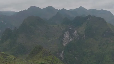 Limestone Karst Peaks In Ha Giang Highlands Stock Footage 336717612