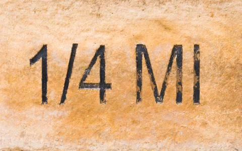 Limestone mile marker Stock Photos