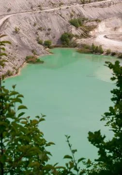 Limestone mining from a limestone quarry and a chalk pit Stock Photos