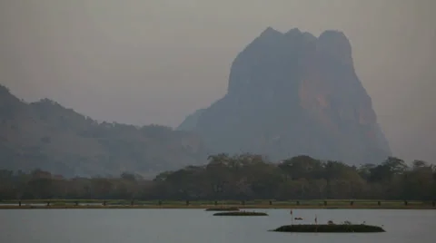 Limestone Mountain in Burma Vídeo Stock 37350260