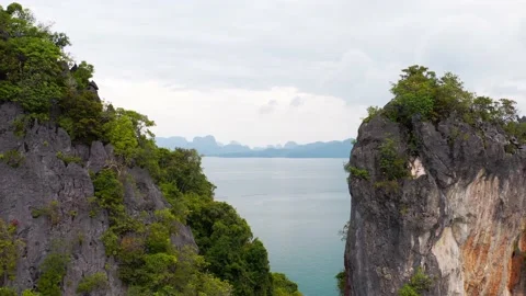 Limestone Mountain in Thailand Stock Footage 130192181