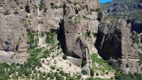Limestone mountains with dense vegetation in rugged Greece Stock Footage 314955734