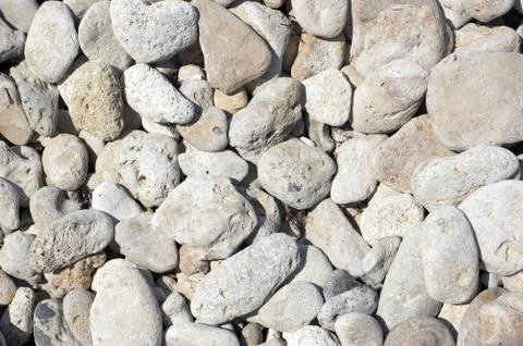 Limestone pebbles texture Foto stock