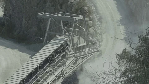 Limestone Quarry Belt Stock Footage 78179780