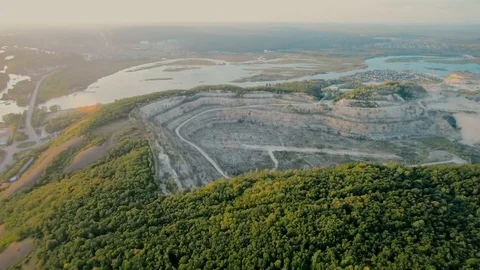 Limestone quarry Stock Footage 126782953