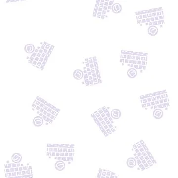 Limestone quarry glyph seamless pattern Stock Illustration