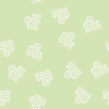 Limestone quarry line seamless pattern Stock Illustration