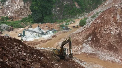 Limestone quarry, Malaysia Stock-Footage 64823111