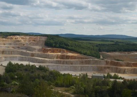 Limestone quarry Stock Photos