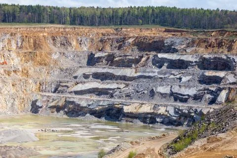 Limestone quarry Stock Photos
