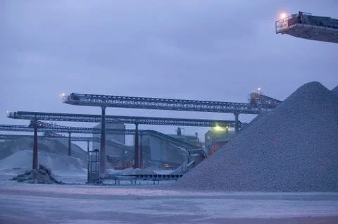 Limestone quarry.jh Stock Photos